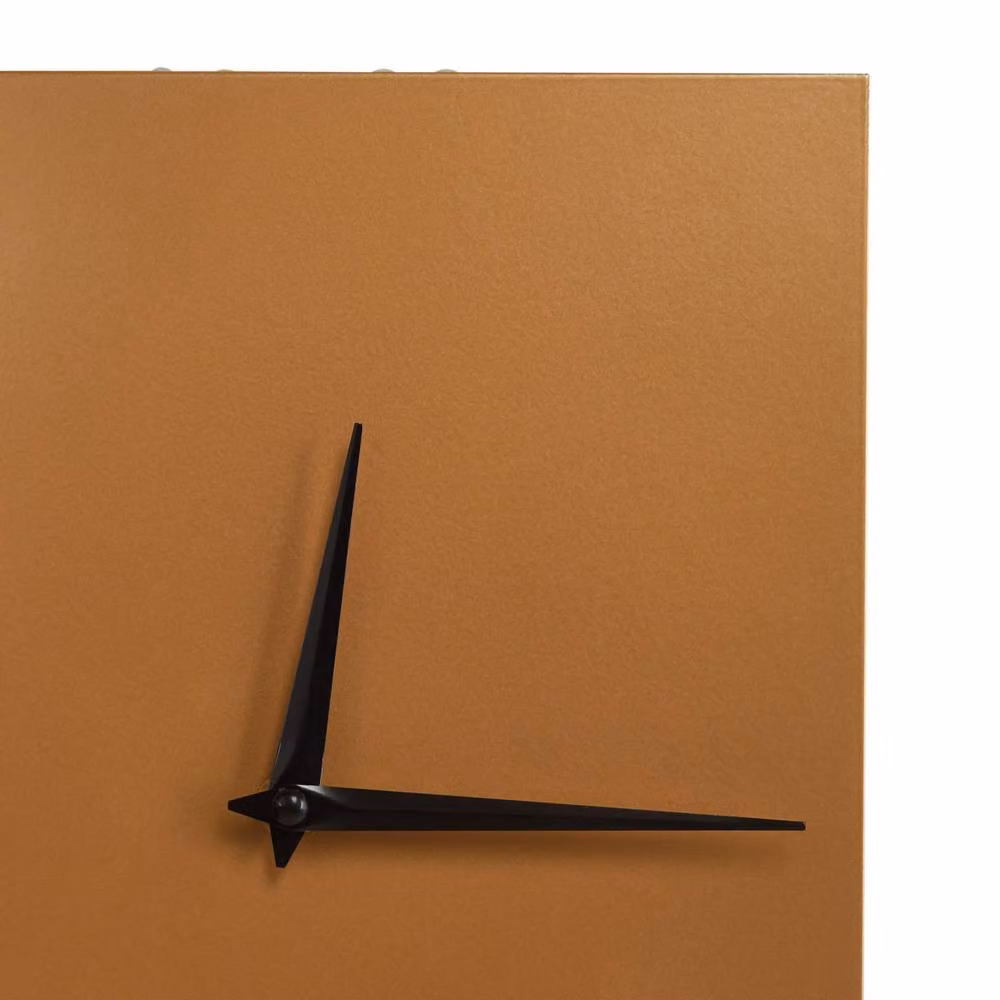 Wyld and Coco Gold and Black Modern Rectangular Metal Wall Clock, W/H: 50 x 22 cm – 3