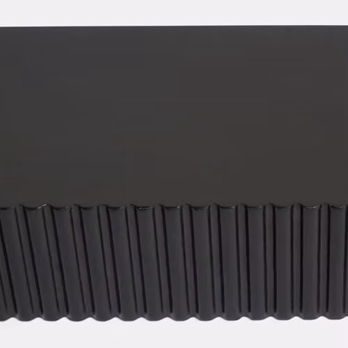 OHS Black Ribbed Floating Wall Shelf, Modern Matt Striped Decorative Shelf for Bedroom, Hallway or Home Office, W/D/H: 61 x 13 x 6 cm – 4