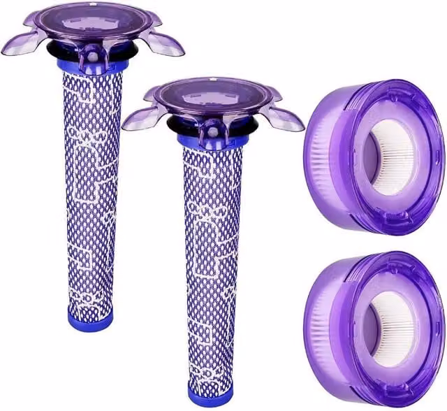SPETLEK Purple Replacement Filter Set for Dyson, including 2x Star Pre Filters and 2x HEPA Post Filters, 0.6m2 – 1