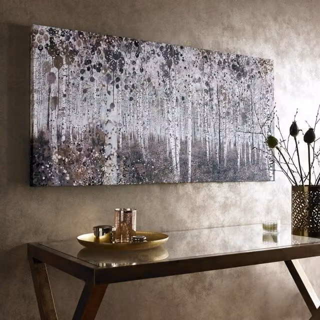 Art for the Home Beige Abstract Nature Watercolour Canvas Print on Wood