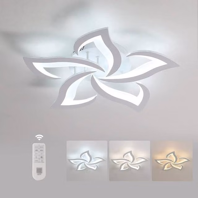 Pheashine White Round Dimmable LED Ceiling Light with Remote Control, 40W, 4200LM, 3000-6000K, Diameter: 60 cm – 1