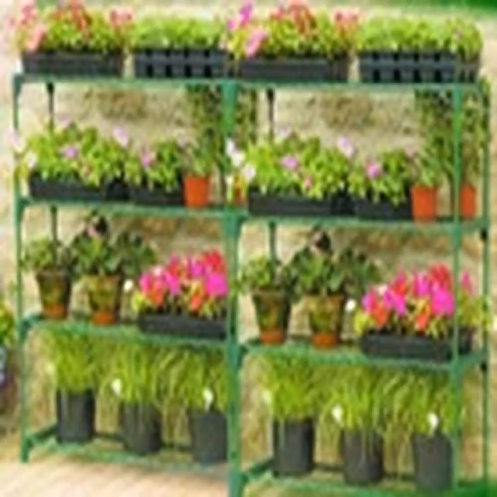 Kelvenix Green Steel Greenhouse Staging and Garage Storage Shelving, W/D/H: 106 x 31 x 90 cm – 2