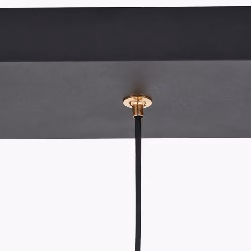 Ruma Modern 3 Drop LED Suspended Ceiling Light in Black and Gold/Brass – 3