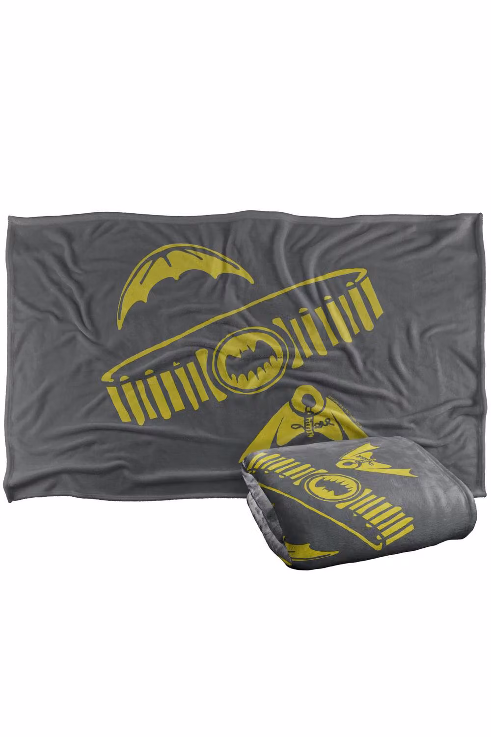 Warner Bros. Batman The Lucius Fox Super Soft Fluffy Polyester Throw Blanket in Grey and Multicolour – 2