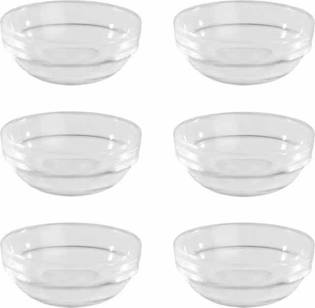 Maison & White Set of 6 Transparent Glass Condiment Dishes