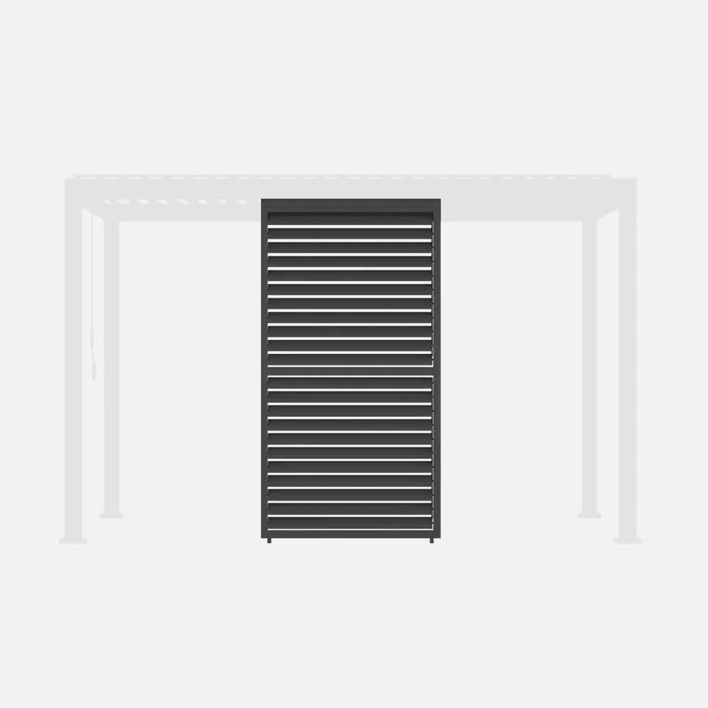 Sweekeek Adjustable Aluminium Louver Panel for Triomphe 4x3m Pergola, Dark Grey, Width: 130 cm – 2