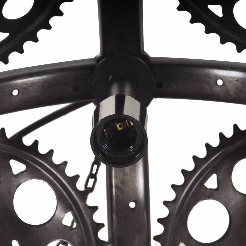 Berkfield Home Industrial Chain Wheel Design Ceiling Lamp, Black, Diameter: 45 cm, E27 – 1