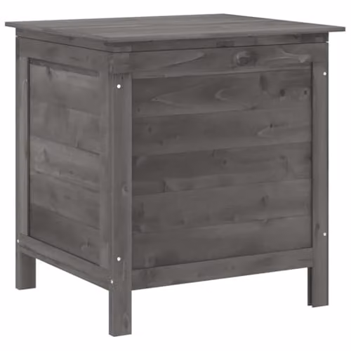 vidaXL Garden Storage Box in Anthracite, Solid Fir Wood, W/D/H: 50 x 49 x 56.5 cm – 1