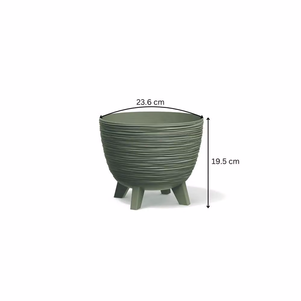 Kelvenix Round Planter with Legs in Green, 5L Capacity – 2