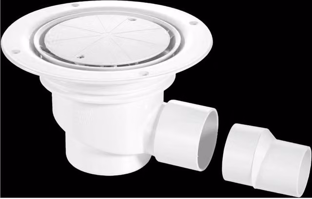 McAlpine TSG1-WH 75mm White Plastic Water Seal Gully with Horizontal Outlet