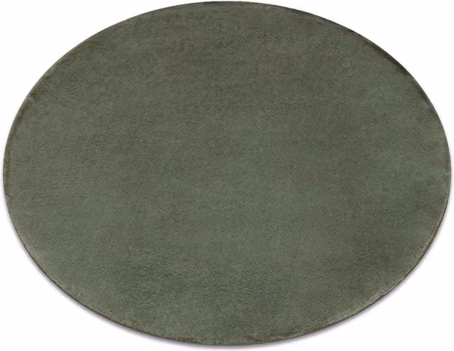 RugsX Posh Round Green Polyester Rug, Diameter: 80 cm