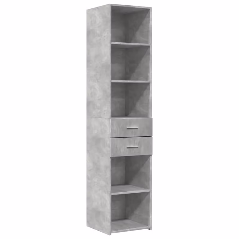 Berkfield Home Modern Highboard in Concrete Grey, W/D/H: 40 x 42.5 x 185 cm