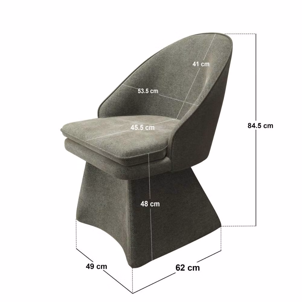 Solace+Co Aiko Green Upholstered Dining Chair with Metal Frame – 3