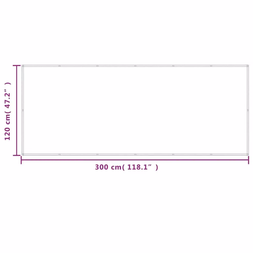 Berkfield Home Balcony Screen in Light Grey, 120 x 300 cm, 100% Polyester Oxford – 3