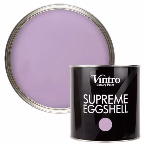 Vintro Water Based Eggshell and Satin Paint for Interior and Exterior Walls, Wood and Trim, Dames Violet Purple, 2.5 l