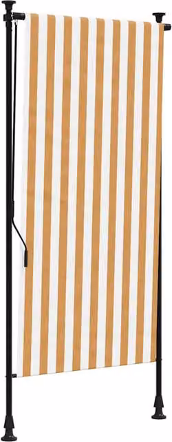 Berkfield Home Outdoor Roller Blind in Orange and White, W/H: 120 x 270 cm – 1