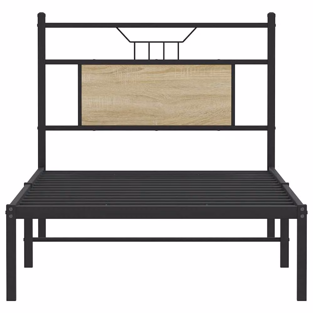 Berkfield Home Single Bed Frame in Sonoma Oak Brown, W/D/H: 90 x 190 cm – 3