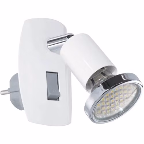 Loops Modern LED Wall Light in White and Chrome with GU10 Fitting