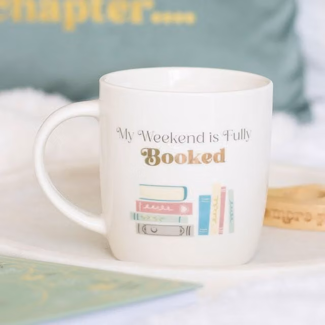 Kingsbury Gifts My Weekend is Fully Booked Ceramic Mug, White, 350ml