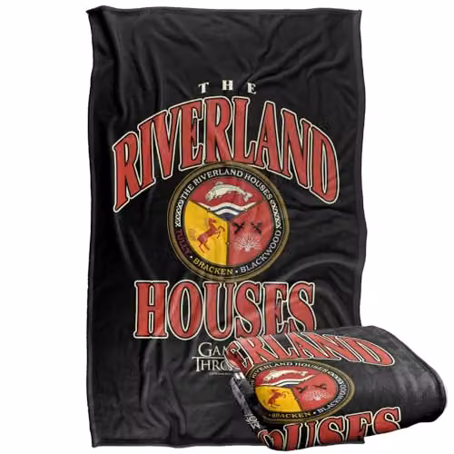 Warner Bros. Game of Thrones Varsity Riverland Silky Touch Super Soft Fleece Throw Blanket, Multicolour, W: 91.44 cm x D: 147 cm – 1