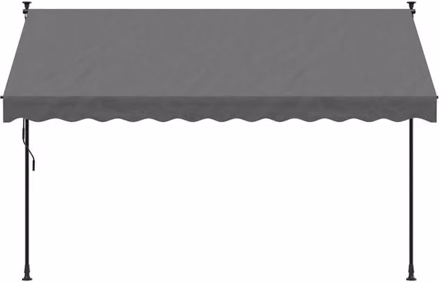 Berkfield Home Retractable Awning in Anthracite Grey with Polyester Fabric and Steel Frame, W: 300 cm, D: 150 cm – 1