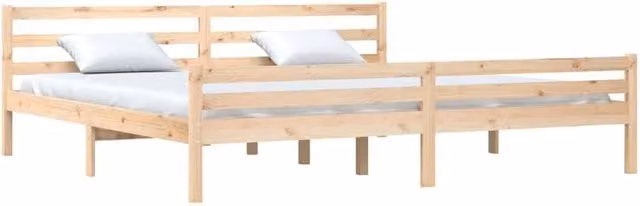 Berkfield Home Beautiful Solid Wood Pine Bed Frame in Natural