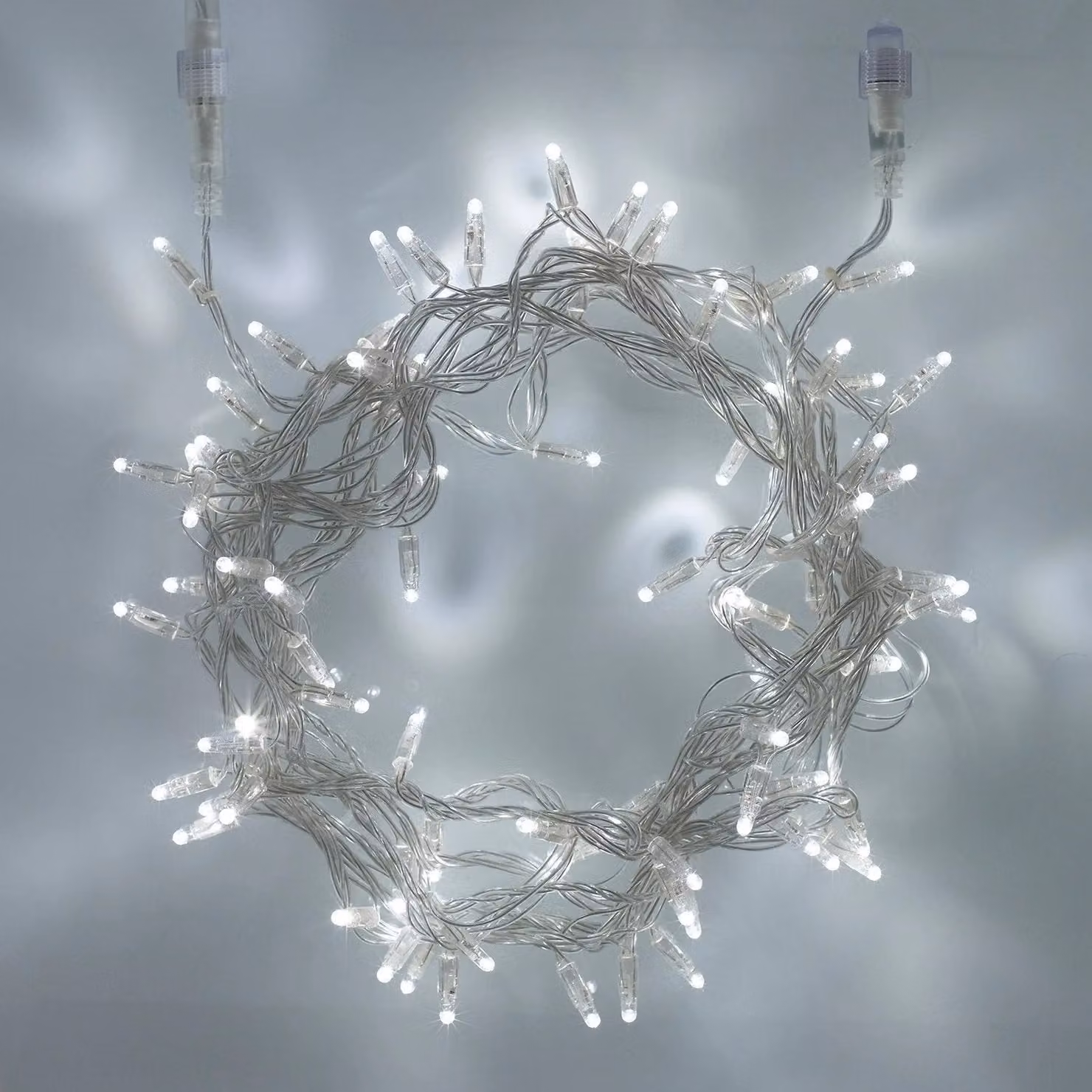 Lights4fun Core Connect White Connectable Fairy Lights with Transparent Cable, 40m