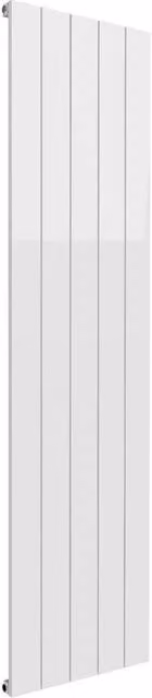 Bathroom Kingdom Casina White Single Flat Panel Vertical Aluminium Radiator H: 180 cm, W: 47 cm