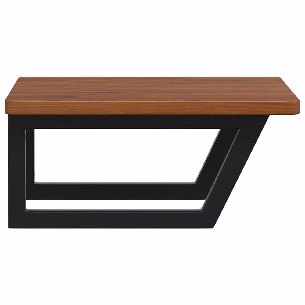 Berkfield Home Wall Mounted Basin Shelf in Brown Oak and Steel – 2