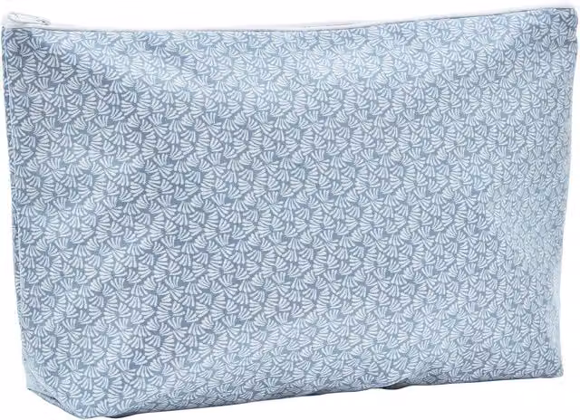 Murmur Quinn Cotton Bathroom Wash Bag in Blue
