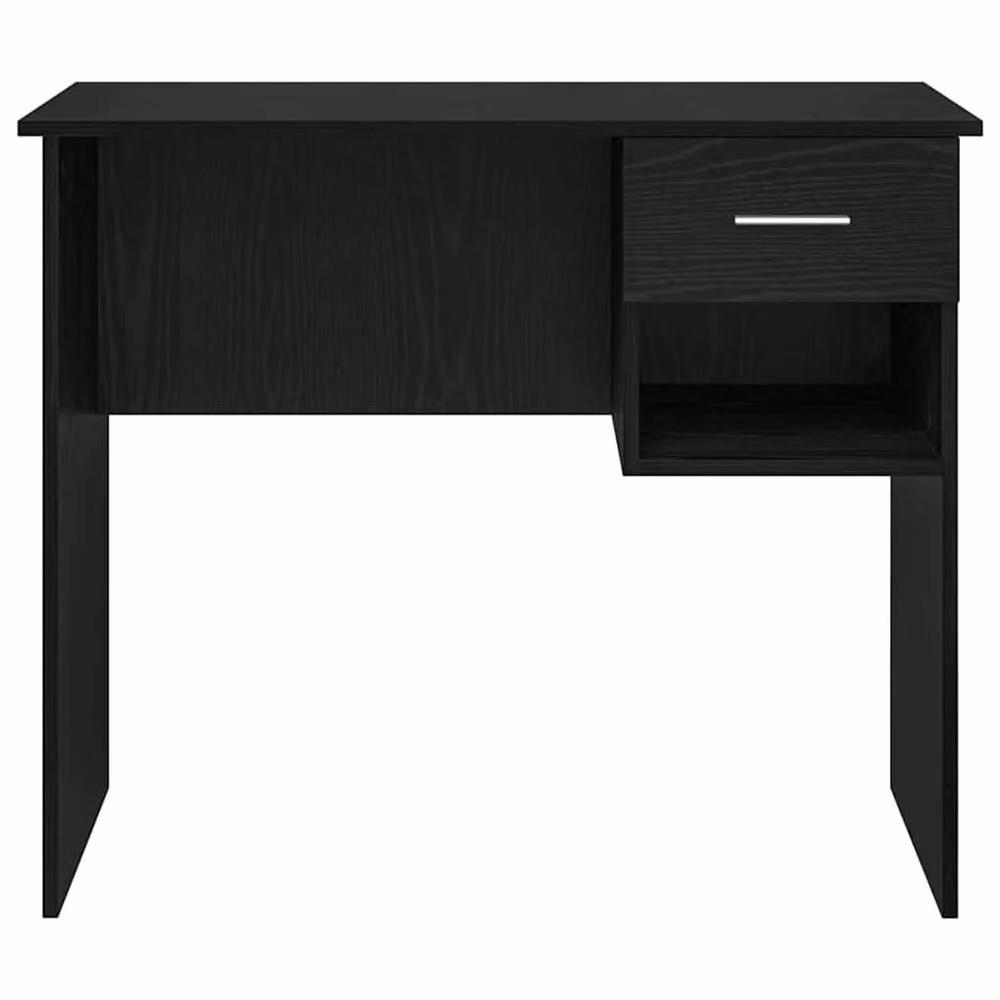 Berkfield Home Modern Writing Desk with Storage in Black Oak, W/D/H: 90 x 49.5 x 75 cm – 5