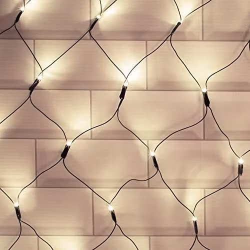 The Christmas Workshop 108 LED Bright White Net Christmas Window Lights, W/H: 120 x 120 cm – 1