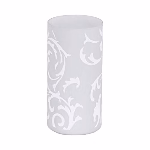 Loops Table Lamp with White Printed Glass Shade and E14 Bulb
