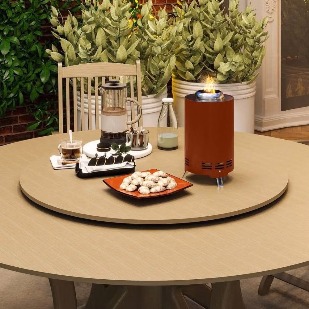 Kelvenix Red Stainless Steel Smokeless Wood Burning Firepit Garden Fire Bowl – 4