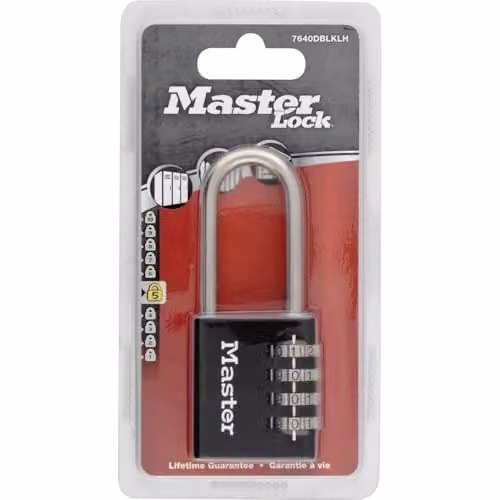 Master Lock 7640 Combination Padlock, Black, 40 mm