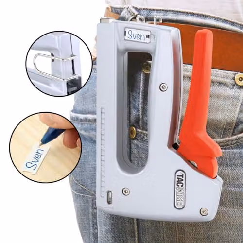 Tacwise 1747 Z4-140 Heavy Duty 4-in-1 Metal Staple and Nail Gun in Silver and Orange – 5