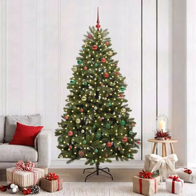 Berkfield Home Artificial Green Christmas Tree with Stand, Height: 210 cm