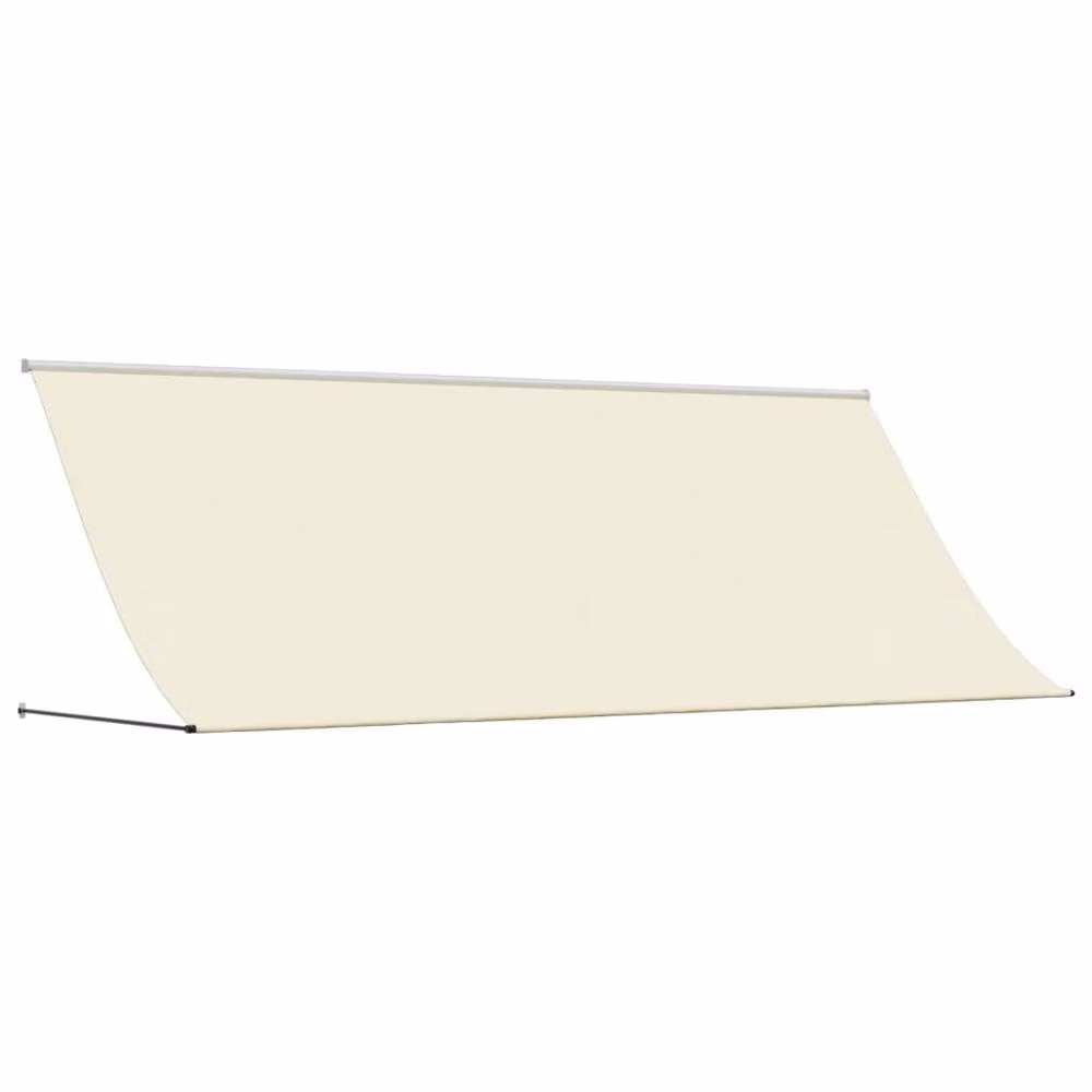 Berkfield Home Retractable Manual Folding Arm Awning in Beige with Steel Frame, W: 400 cm, D: 150 cm – 2