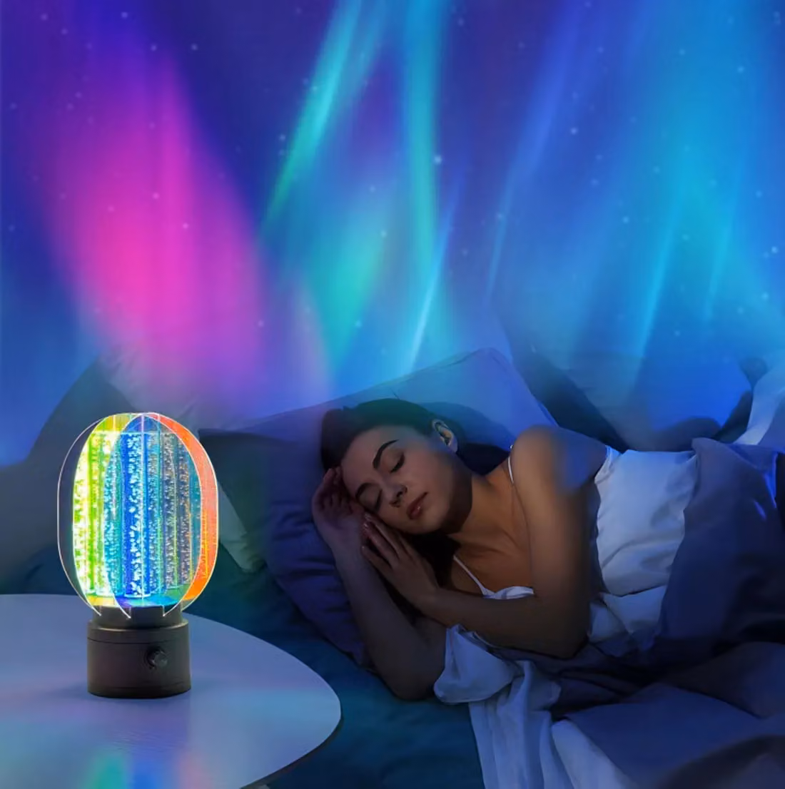 Leaper Rotating Aurora Ambient Night Light in Multicolour – 2