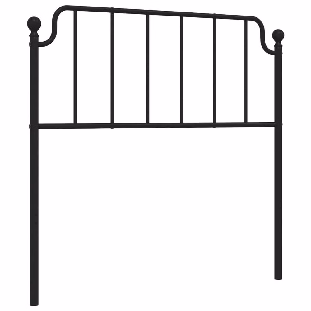 Berkfield Home Classic Metal Headboard in Black, Width: 100 cm – 2