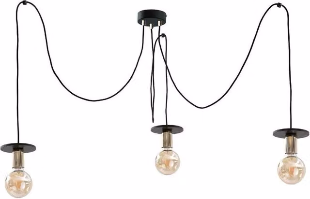 Netlighting Saturn Cluster Adjustable Pendant Ceiling Light in Black with 3x E27 Spheres