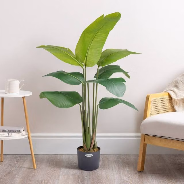 Christow Artificial Banana Tree Potted Tropical Plant in Green – 1