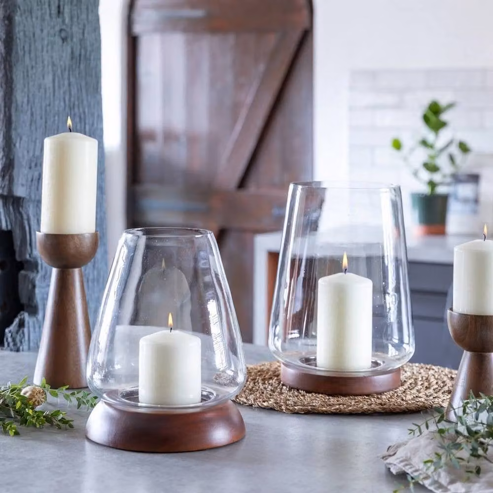 Lemon Pavilion Furniture and Decor Harvey Tapered Dome Lantern in Brown, W20 x D20 x H25.5 cm – 2