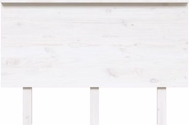 Berkfield Home Beautiful Bed Headboard in White Solid Pine Wood, W: 124 cm, D: 6 cm, H: 82.5 cm