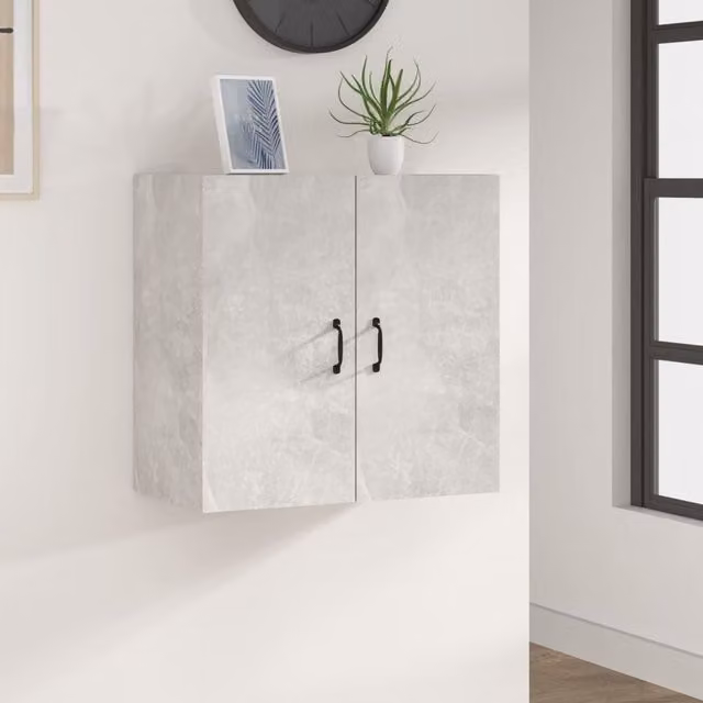 Berkfield Home Wall Cabinet in Concrete Grey, W/D/H: 60 x 31 x 60 cm – 1