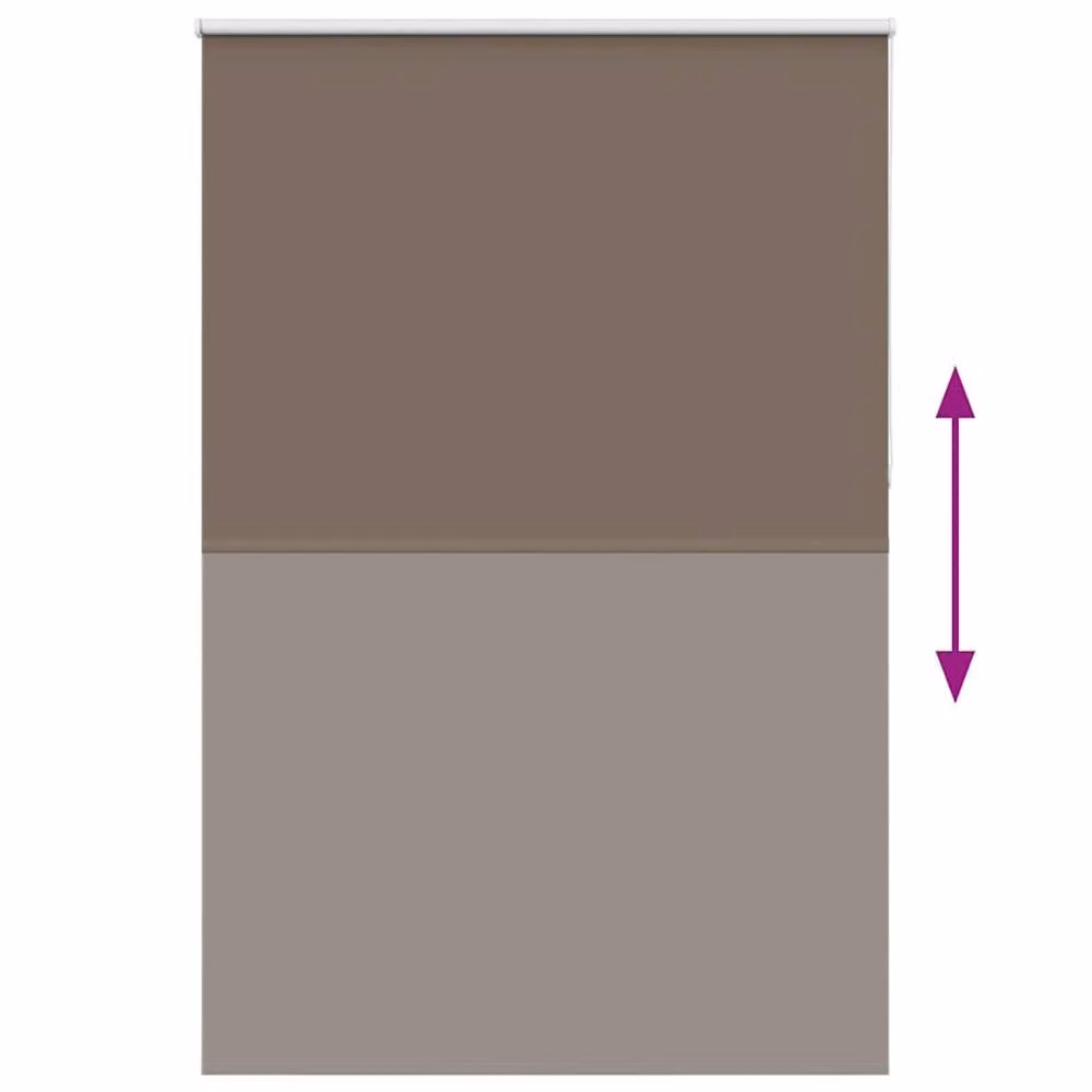 Berkfield Home Brown Blackout Roller Blind with Thermal Insulation, W: 165 cm, H: 230 cm – 3