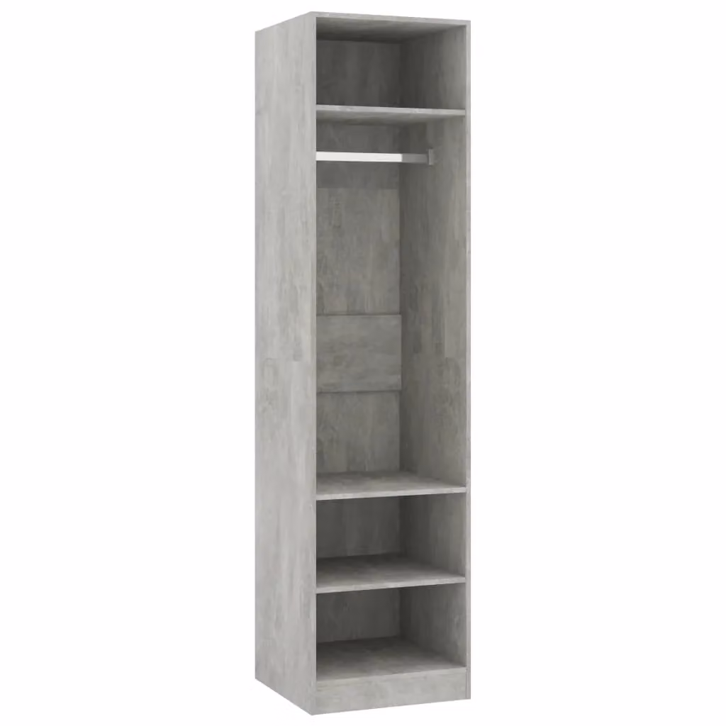 Berkfield Home Wardrobe in Concrete Grey, W/D/H: 50 x 50 x 200 cm – 2