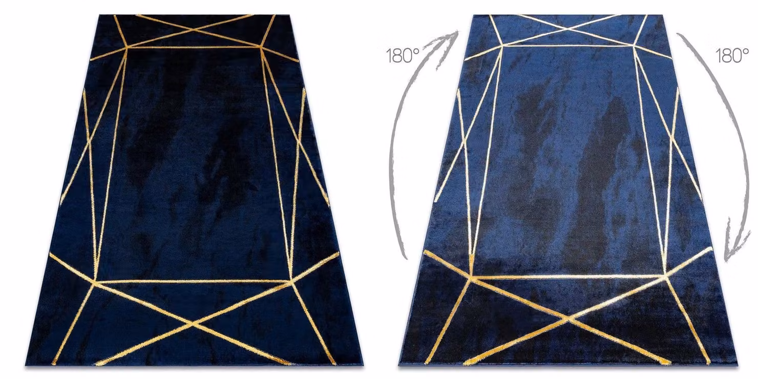 RugsX Emerald Blue Geometric Rectangular Rug, W: 180 cm, D: 270 cm – 2