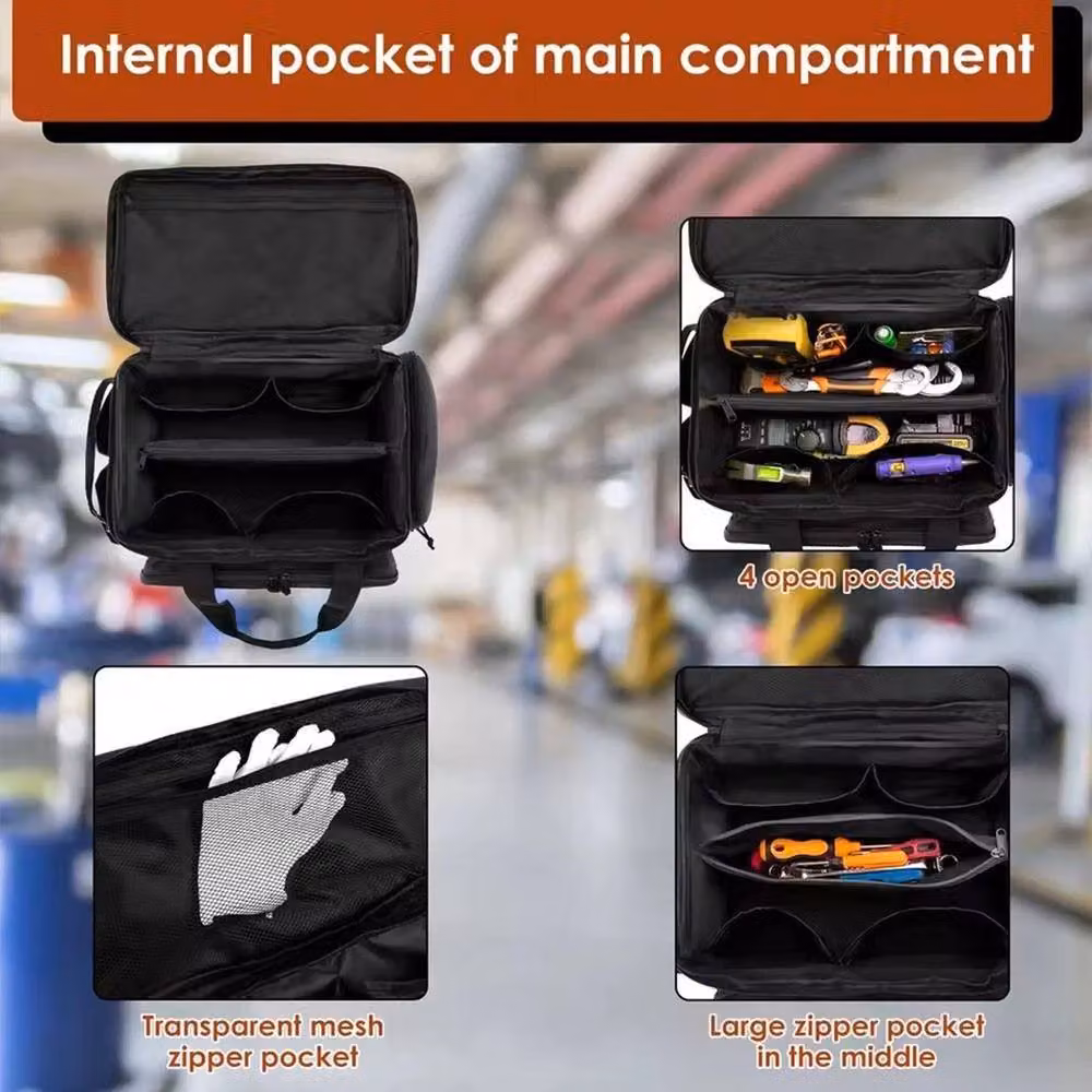 SPETLEK Heavy Duty Multipurpose Non-slip Nylon Tool Bag in Black – 6