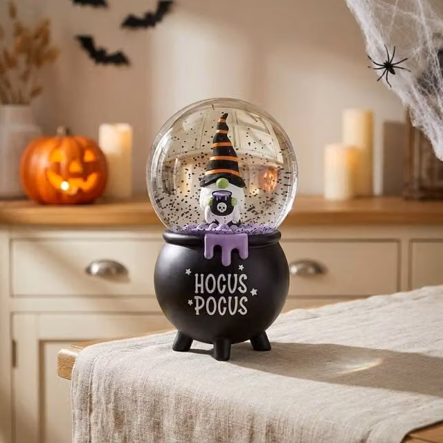 Garden Greatness Quirky Halloween Gonk Snow Globe in Black and Multicolour